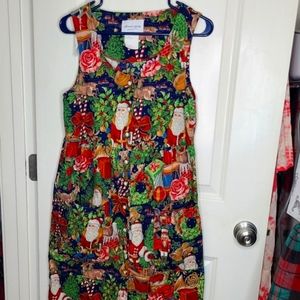 Vintage 90s Y2K Santa Christmas holiday jumper dress - Allison Gray petites